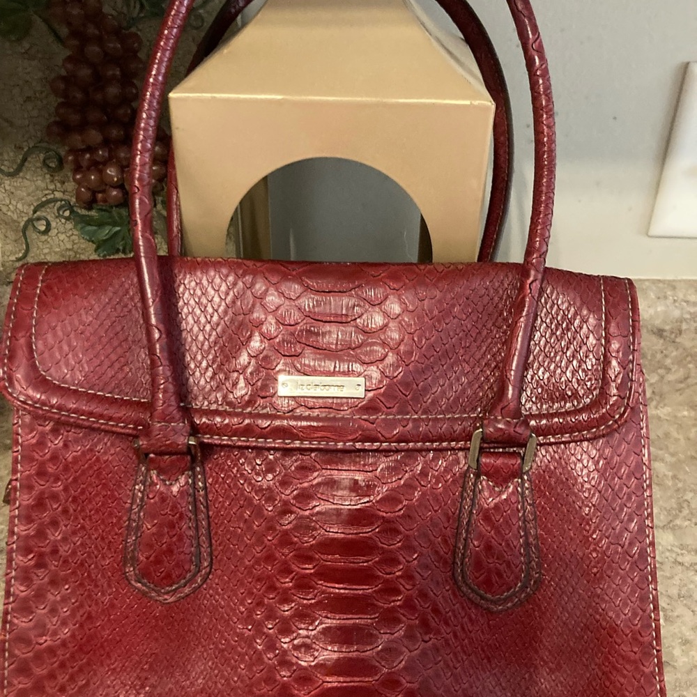 Liz Claiborne Red Textured Shoulder Bag